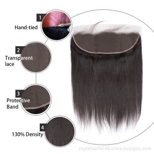 Ear to Ear Thin Skin Invisible Lace Frontal Swiss Film Transparent Hd Lace Frontals with Pre plucked Hairline